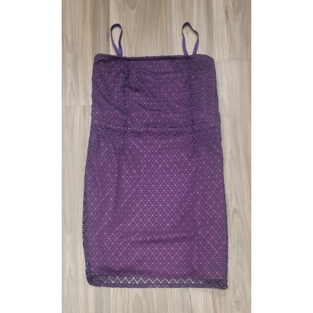 Lane Bryant Purple Crochet Dress with removable straps